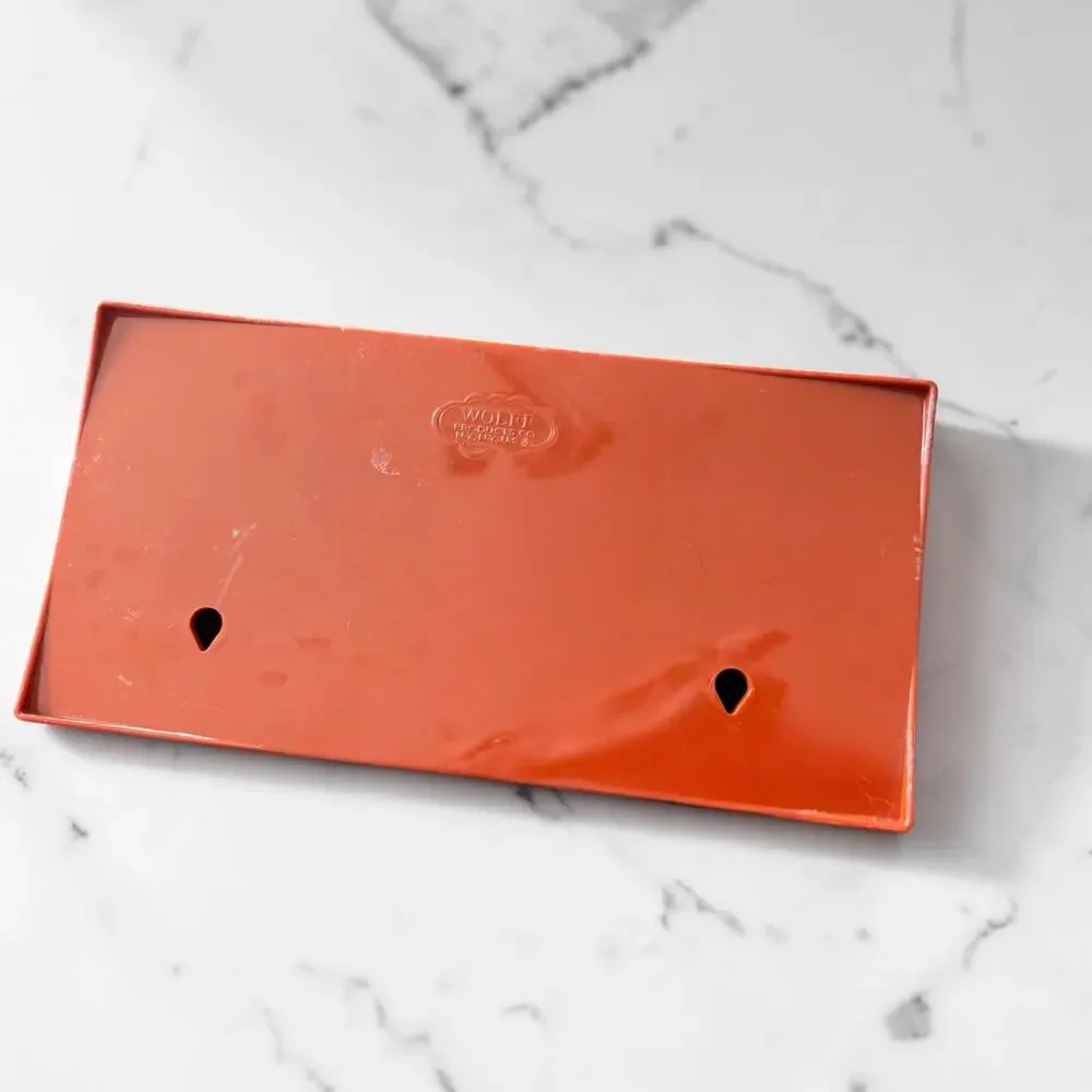 Vintage 1970s Wolff Products Owl Tissue Box Cover Burnt Orange Plastic Hinged